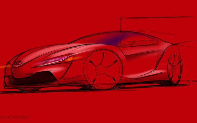 トヨタ スープラ＆BMW Z5、レンダリングイラスト