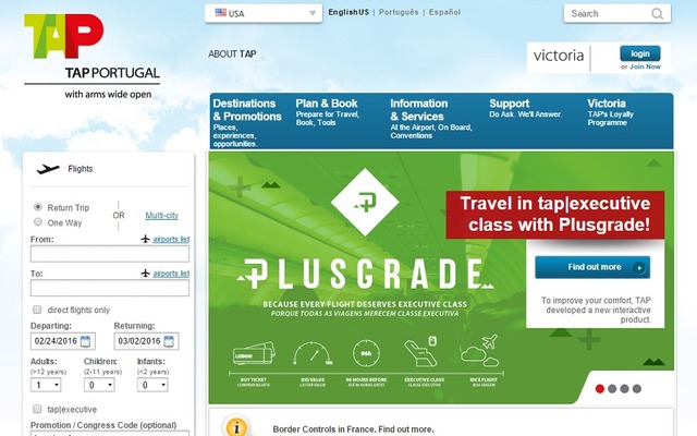 TAPポルトガル航空公式サイト