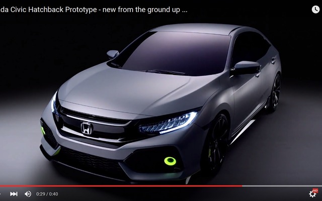 新型ホンダ シビック ハッチバックのプロトタイプ車