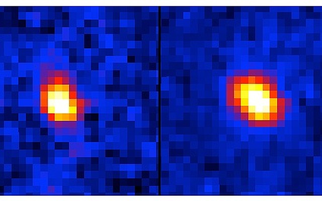 54個の銀河のうち、二つの小さな銀河が衝突しているように見える例