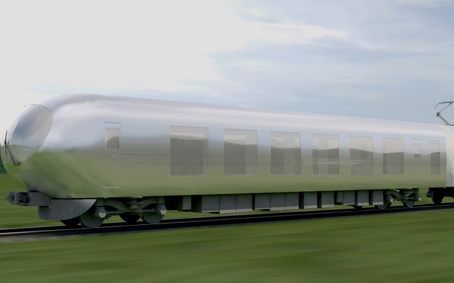 「風景に溶け込む」ような新型特急車両のイメージ。2018年度からの運行開始を予定している。