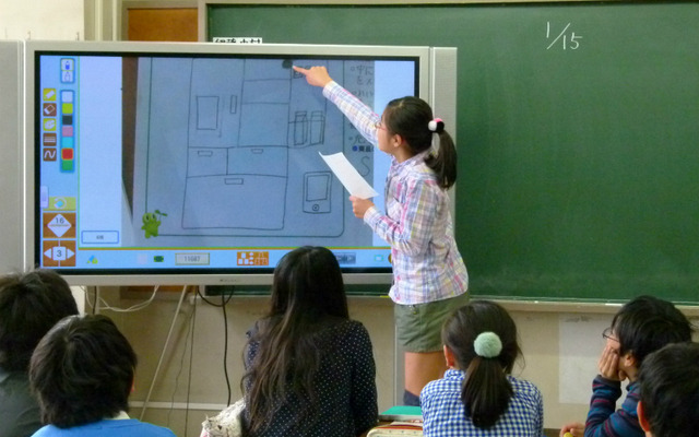 電子黒板による授業の一例