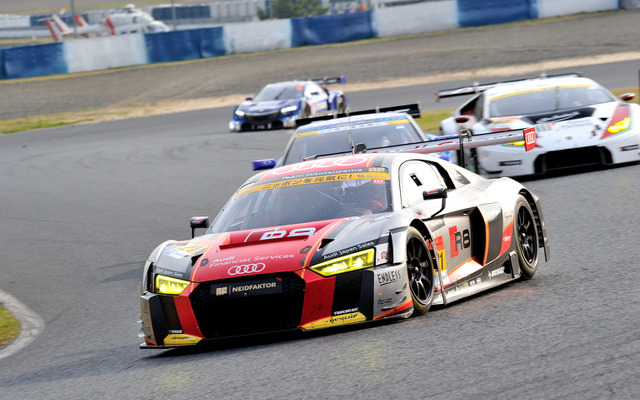 開幕戦、GT300クラス決勝7位となった#21 Hitotsuyama Audi R8 LMS。