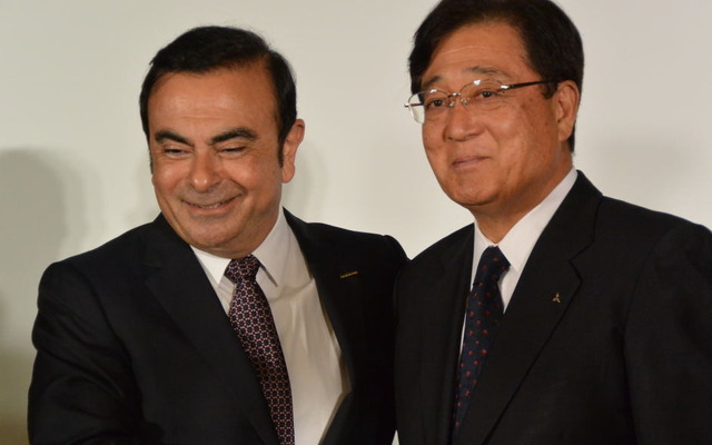 日産 三菱 提携会見