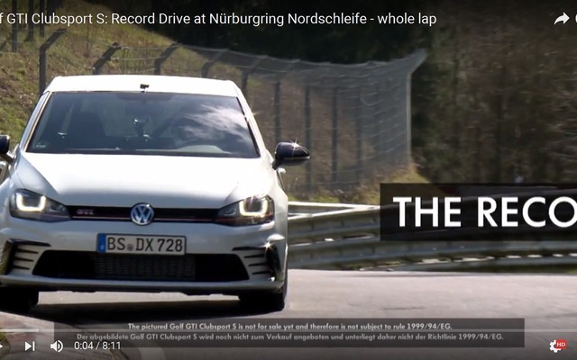VW ゴルフ GTI クラブスポーツSのニュルアタック