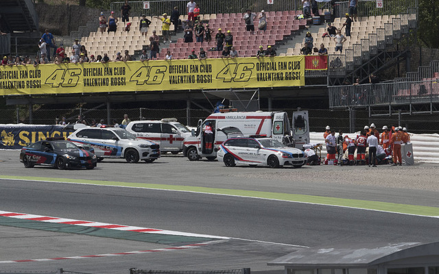 MotoGP 第7戦カタルーニャ、事故直後のようす