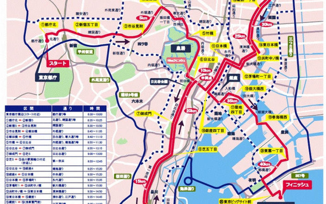 東京マラソン規制路線は横断できません