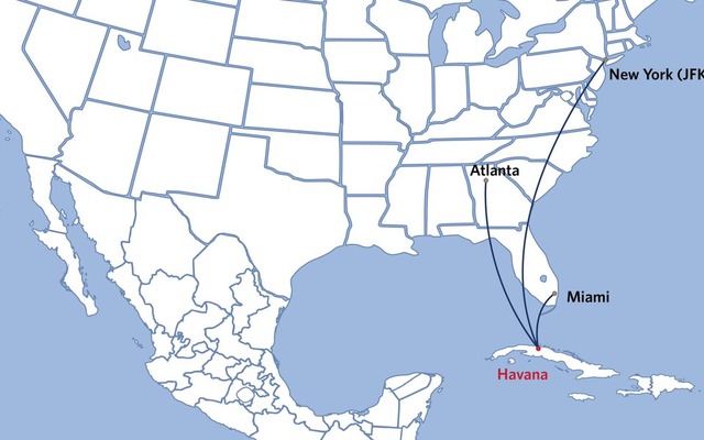 デルタ航空、ハバナ＝ニューヨーク、アトランタ、マイアミ線を開設へ