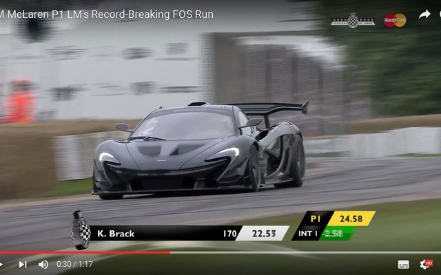 グッドウッド名物のヒルクライムに登場したマクラーレン P1 GTRの公道仕様「LM」