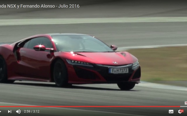 ホンダ NSX 新型に試乗するフェルナンド・アロンソ選手