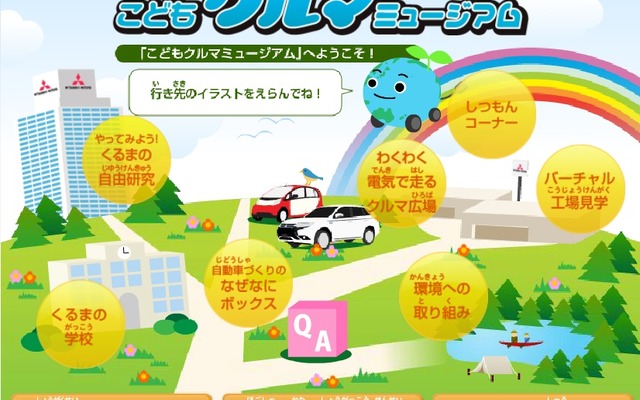 子ども向けホームページ「こどもクルマミュージアム」