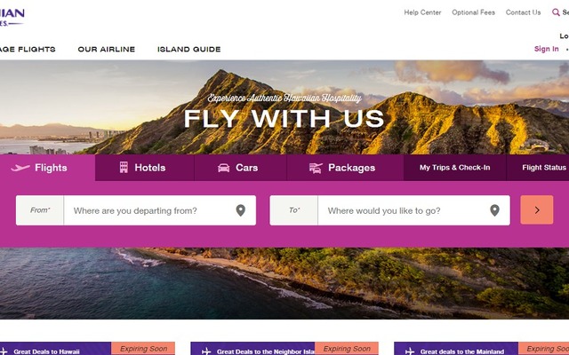 ハワイアン航空公式サイト