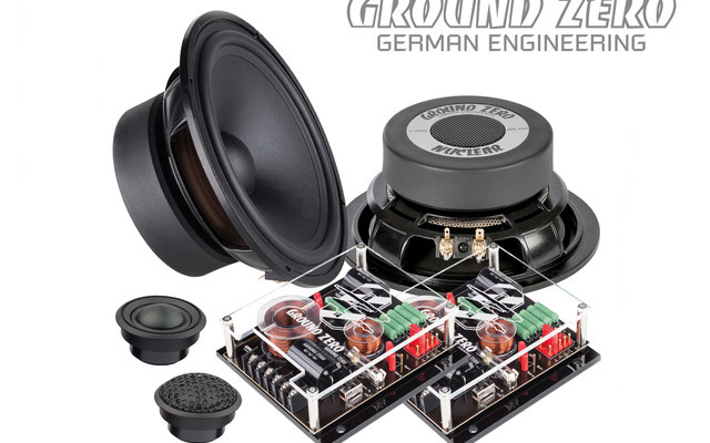 【GZNC 1650SQ　標準小売価格／¥157,000（税別）】●仕様：16.5cm 2wayコンポーネントスピーカー　●最大入力：250W　●定格入力：150W　●公称インピーダンス：4Ω　●周波数特性：40Hz～28kHz　●能率：91dB　●取付穴直径：143.5mm（ウーファー部） ●取付深さ：68mm（ウーファー部） ●スピーカーグリル：サイズ（幅×高さ）183×17mm