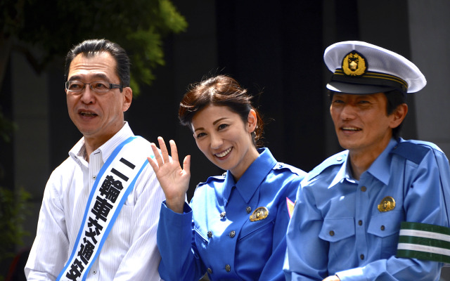 都内で行われたバイクの日イベントに参加した、中田有紀さん（2015年）