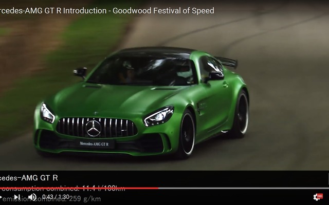 グッドウッド名物のヒルクライムに出走したメルセデスAMG GT R