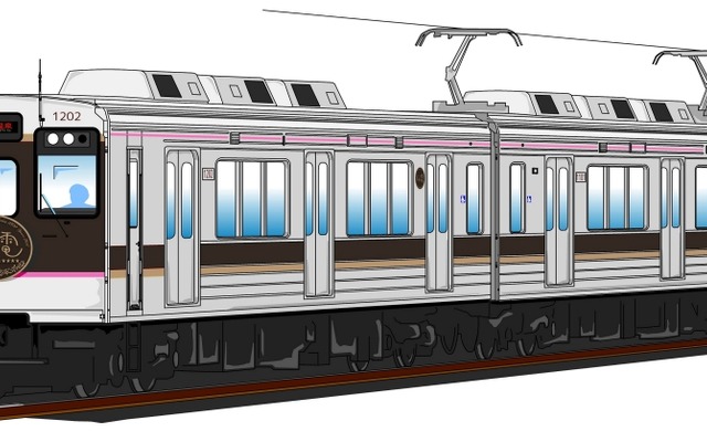 福島交通が飯坂線に導入する1000系のイメージ。来年3月から営業運転を開始する。