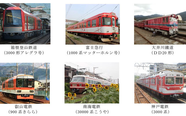 急勾配の鉄道路線を運営している「パーミル会」6社は各社ごとに自社の鉄道車両をデザインしたピンバッジを発売する。