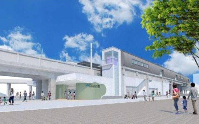 京都鉄道博物館の近くに設けられる新駅のイメージ。2019年春に開業する。