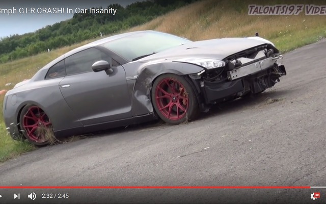 350km/hで事故を起こした日産 GT-R