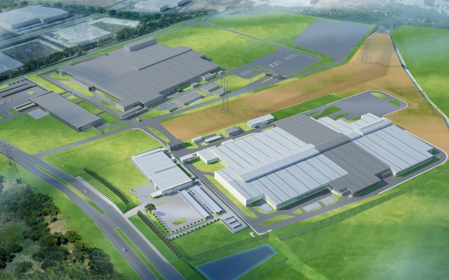MPMT完成予想図（左上：トランスミッション工場、右下：エンジン工場）