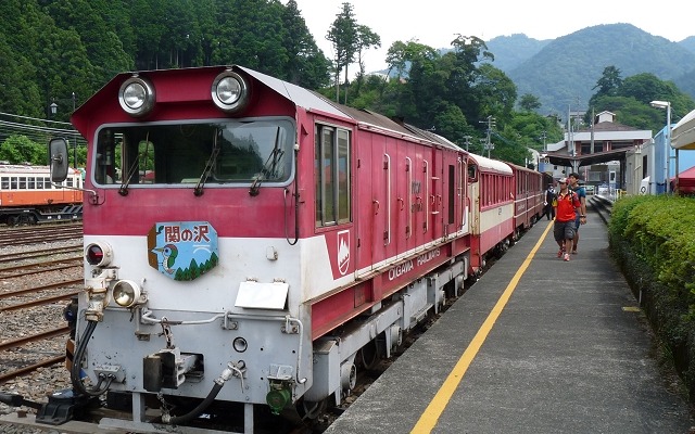 大井川鐵道は10月に井川線で『吟醸列車』を運転する。写真は井川線の列車。