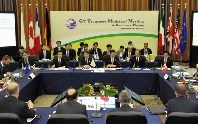 石井啓一国土交通相の主導で開催されたG7長野県・軽井沢交通大臣会合（24日・軽井沢町）