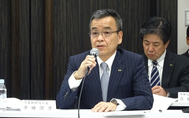 日野自動車の市橋社長　《撮影　池原照雄》