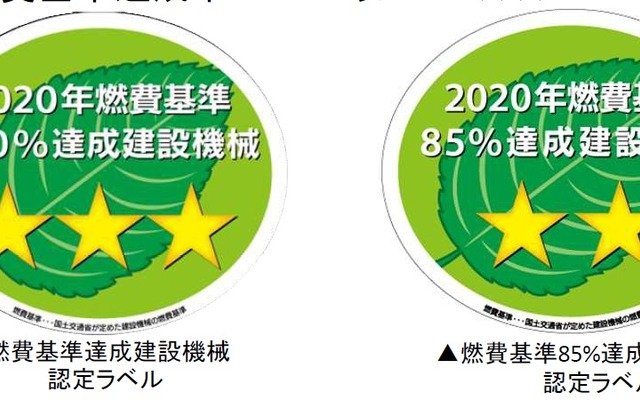 燃費基準達成建設機械の認定に関する規を設定