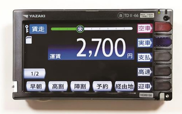 矢崎、無線LAN対応のデジタルタコグラフ一体型タクシーメーター