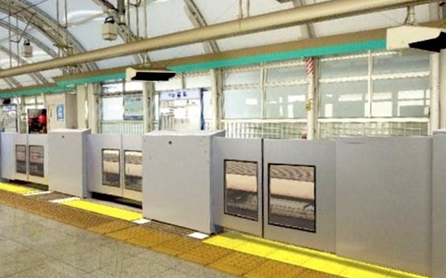 京成電鉄が日暮里駅に導入するホームドアのイメージ。2017年度中の使用開始を目指す。