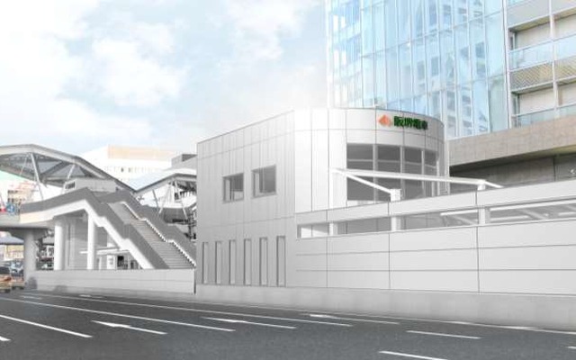 新しい天王寺駅前停留場のイメージ。エレベーターも整備される。