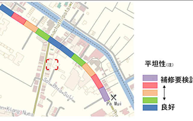 舗装劣化状況把握技術の実証実験