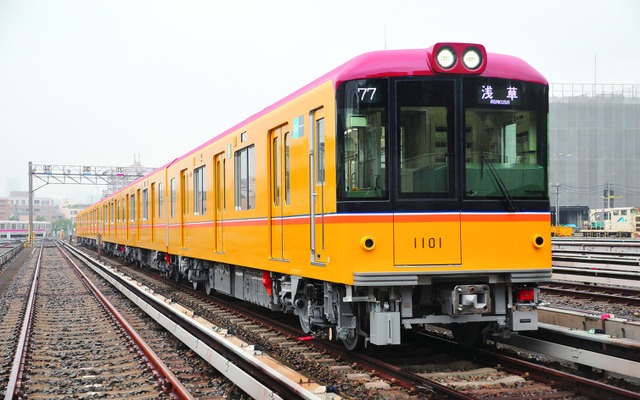 銀座線で運用されている1000系。今年12月1日から2020年度にかけて無料Wi-Fiサービスが導入される。