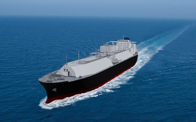 商船三井が発注した新開発の大型LNG船のイメージ図（参考画像）