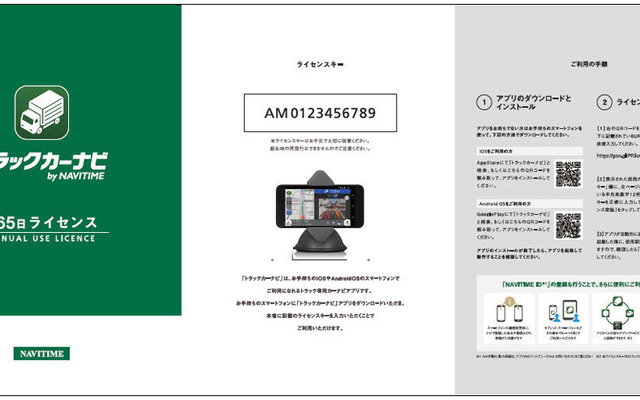 トラックカーナビ 365日ライセンス販売イメージ