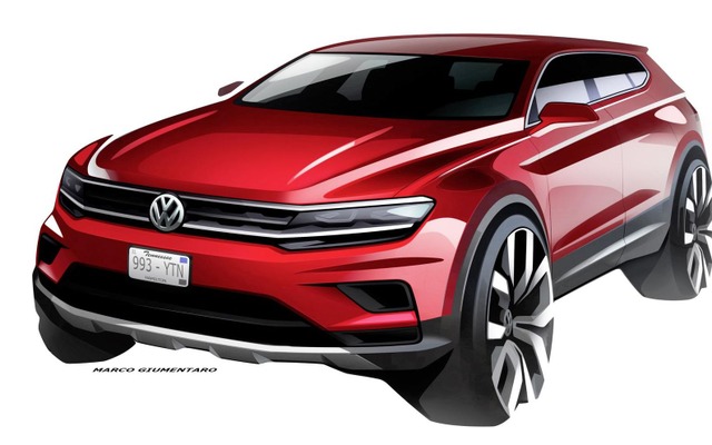 VW ティグアン オールスペースの予告スケッチ