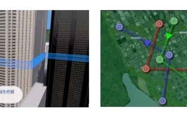 “空の3次元地図”を基にした自律飛行および運航管理イメージ