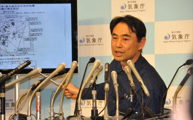 茨城県高萩市で震度6弱を観測した同県北部での地震を解説する青木元地震津波監視課長
