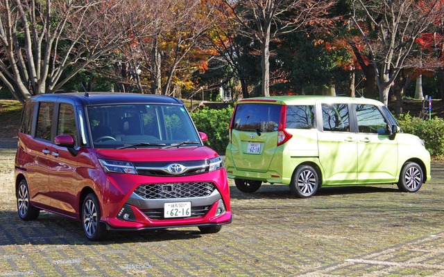 トヨタ タンク（左）と ルーミー（右）はダイハツ トール のOEM車