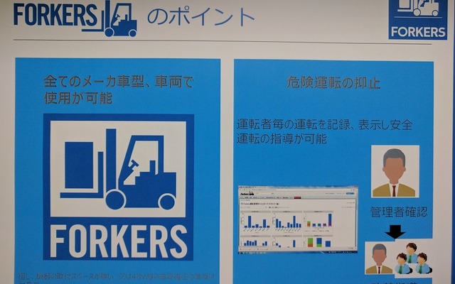フォークリフトの稼働を一元管理、三井物産エレクトロの「FORKERS」