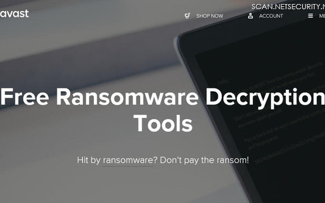 Avast 「Free Ransomeware Decryption Tools」サイト