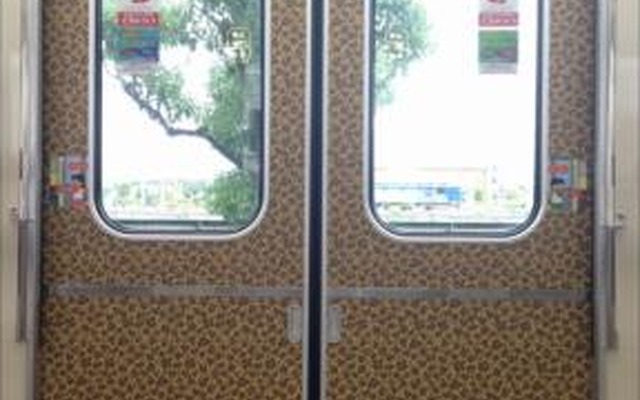 地下鉄車内は沿線の天王寺動物園にちなんだ「動物柄」、「ヒョウ柄」じゃないんです