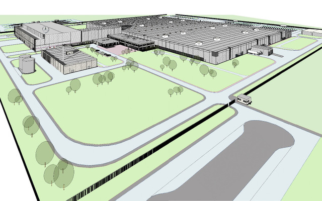 ダイムラーのロシア初の乗用車工場（メルセデスベンツ）の完成予想図