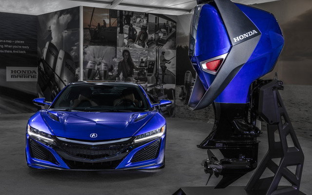 新型ホンダNSX をモチーフにしたコンセプト船外機