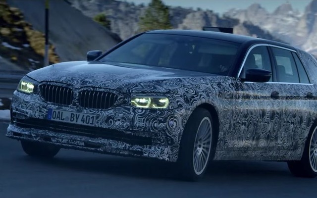 アルピナが開発中のBMW5シリーズツーリング新型ベースのプロトタイプ