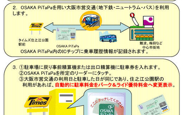 パーク24が「PiTaPa」連動のパーク＆ライドシステム