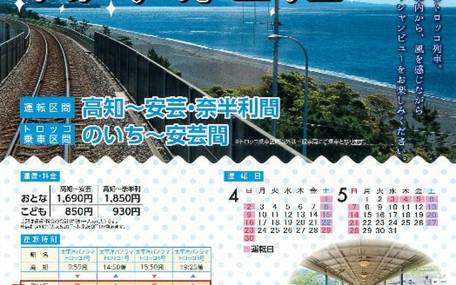『太平洋パノラマトロッコ号』の案内。