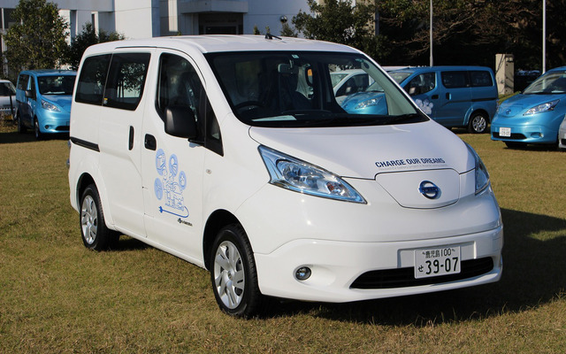 上甑島に導入したEV「e-NV200」