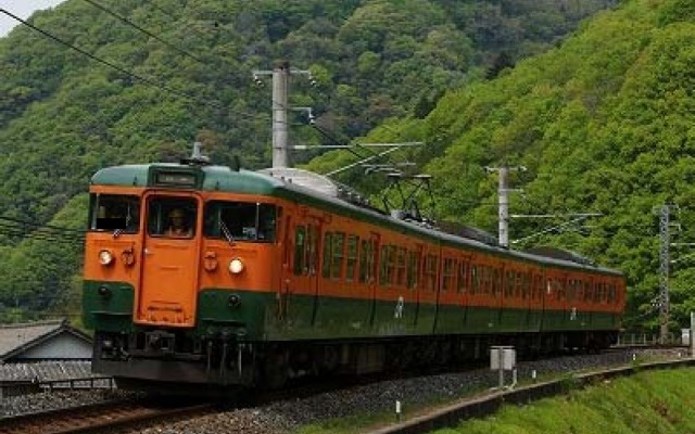 岡山地区で運用されている「湘南色」の115系。5月3～6日は6両編成で運行される。