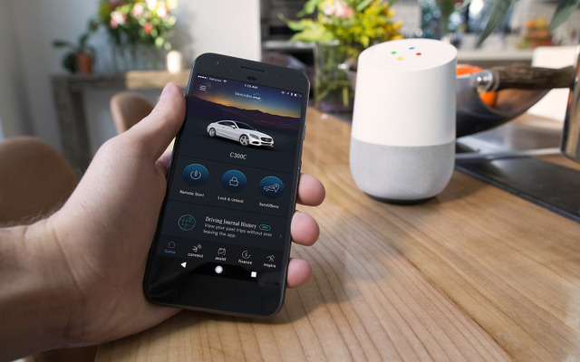 Google Homeとメルセデスベンツのアプリケーション